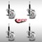 Service Caster 3'' SS Nylon Swivel 3/4'' Expanding Stem Caster Set with Brake, 4PK SCC-SSEX20S314-NYS-TLB-34-4 - alternate 4